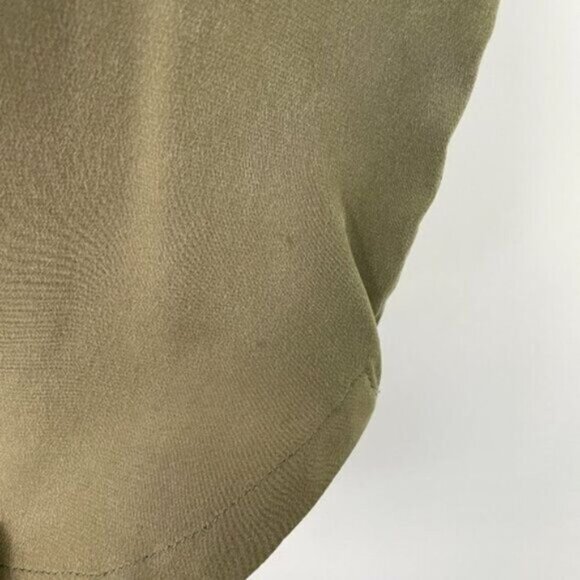 Anine Bing Revolve Short Sleeve Silk Lightweight Mini Dress Olive Green XS - Picture 9 of 15